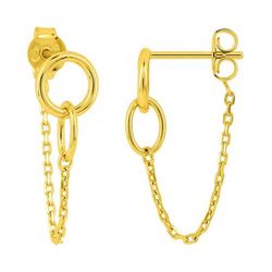 Pendientes Metal Chapado Oro Argyor Mujer (CH)135A31 Colgante Cadena
