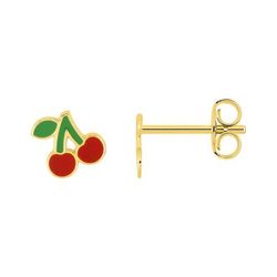 Pendientes Metal Chapado Oro Argyor Mujer (CH)135A34 Cerezas Esmaltadas