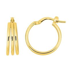 Pendientes Metal Chapado Oro Argyor Mujer (CH)135A59 Aro Liso