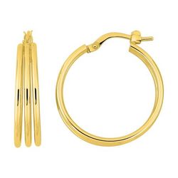 Pendientes Metal Chapado Oro Argyor Mujer (CH)135A60 Aro Liso