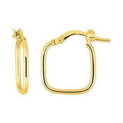 Pendientes Metal Chapado Oro Argyor Mujer (CH)135A61 Aro Cuadrado