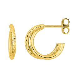 Pendientes Metal Chapado Oro Argyor Mujer (CH)135A64 Medio Aro