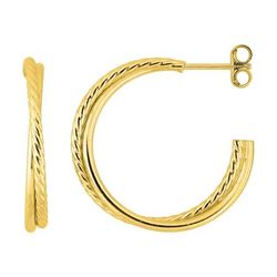 Pendientes Metal Chapado Oro Argyor Mujer (CH)135A65 Medio Aro