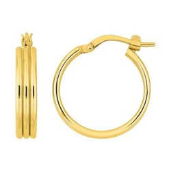 Pendientes Metal Chapado Oro Argyor Mujer (CH)135A73 Aro En Brillo