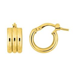 Pendientes Metal Chapado Oro Argyor Mujer (CH)135A74 Aro En Brillo