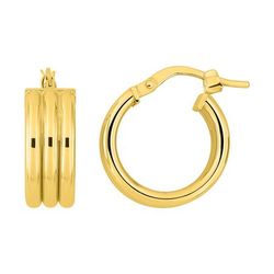 Pendientes Metal Chapado Oro Argyor Mujer (CH)135A75 Aro En Brillo
