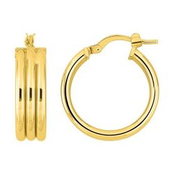 Pendientes Metal Chapado Oro Argyor Mujer (CH)135A76 Aro En Brillo