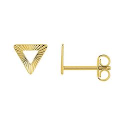 Pendientes Metal Chapado Oro Argyor Mujer (CH)135A87 Triángulo En Brillo