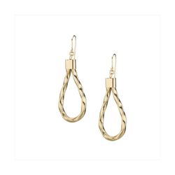 Pendientes Metal Dorado Sovrani Mujer J11181 Colgante Lágrima Malla Lurex 7cm