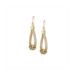 Pendientes Metal Dorado Sovrani Mujer J11182 Colgante Lágrima Malla Lurex 6,5cm