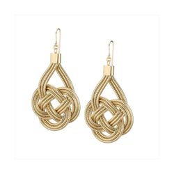 Pendientes Metal Dorado Sovrani Mujer J11190 Colgante Lágrima Malla Lurex 8,5cm