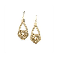 Pendientes Metal Dorado Sovrani Mujer J11191 Colgante Lágrima Malla Lurex 7cm