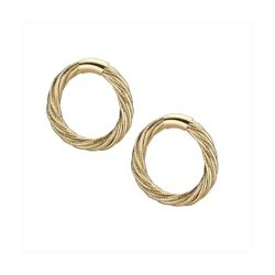 Pendientes Metal Dorado Sovrani Mujer J11193 Colgante Círculo Malla Lurex 4,5cm