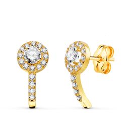 Pendientes Oro 18kts 12,5x6mm 20789-1 Circonitas