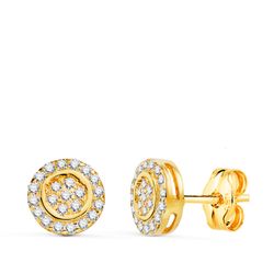 Pendientes Oro 18kts 7mm 20788-1 Circonitas