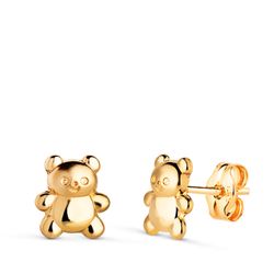 Pendientes Oro 18kts 7x6mm N2994-3AP Oso