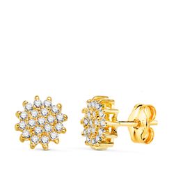 Pendientes Oro 18kts 8x7,5mm 20786-1 Circonitas