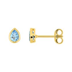 Pendientes Oro 18kts Argyor MRM (18)2.7121.T0 Piedra Topacio Azul 0,36ct