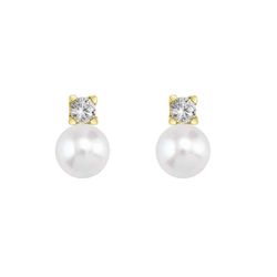 Pendientes Oro 18kts Argyor MRM 7mm (18)75A0103ZP-7mm Circonitas Perlas