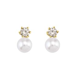 Pendientes Oro 18kts Argyor MRM 8mm (18)75A0102ZP-8mm Circonitas Perlas