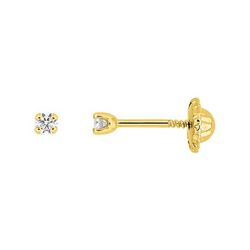 Pendientes Oro 18kts Argyor MRM Bebé (18)OK201JB4V Diamantes 0,06ct Tuerca