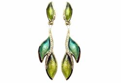 Pendientes Oro 18kts Arior Botanic 2 Piezas Verde Con Diamantes 3641183EPT