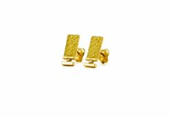 Pendientes Oro 18kts Arior Rectángulo Textura Br Con Diamantes 3640657SP