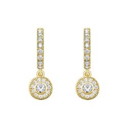 Pendientes Oro 18kts Aro Colgante Redondo Argyor MRM (18)75A0211 40 Diamantes