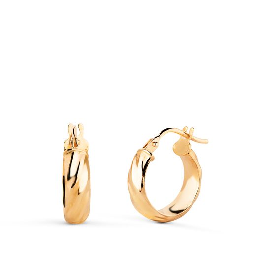 Pendientes Oro 18kts Aro En Brillo A93-1540 14x4mm