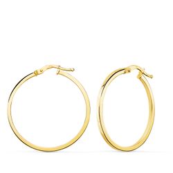 Pendientes Oro 18kts Aro En Brillo A95-3315 33x1,50mm