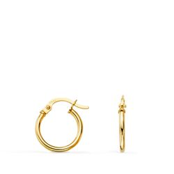 Pendientes Oro 18kts Aro En Brillo A98-1315 13x1,5mm