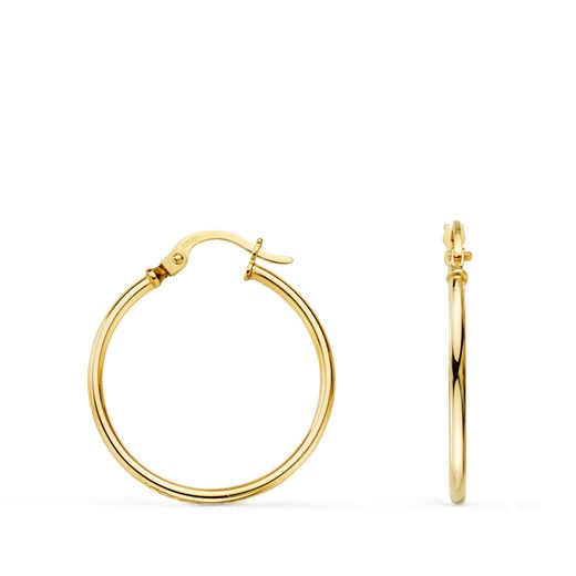 Pendientes Oro 18kts Aro En Brillo A98-2115 21x1,5mm