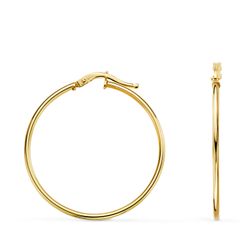 Pendientes Oro 18kts Aro En Brillo A98-3315 33x1,5mm