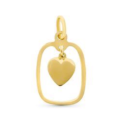 Pendientes Oro 18kts Aro Tubo 14X1,5mm Colgante Chapa 0700022