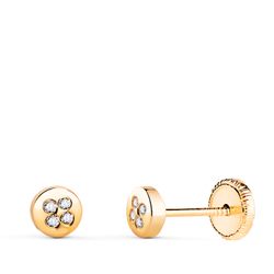 Pendientes Oro 18kts Circonitas 15642 4,2mm
