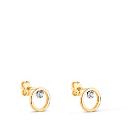 Pendientes Oro 18kts Circonitas 8mm 21427