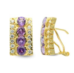 Pendientes Oro 18kts Circonitas 16X10mm 7237-1