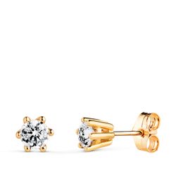 Pendientes Oro 18kts Circonitas 18683-1OA 6x5,5mm