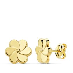 Pendientes Oro 18kts Flor Petalos 8X8mm 18857