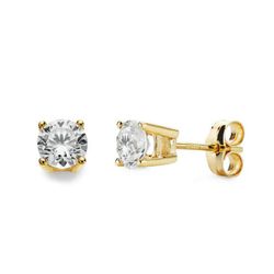 Pendientes Oro 18kts Garra Circonitas 5mm 20728-1OA