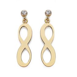 Pendientes Oro 18kts Infinity 20X6mm 18675