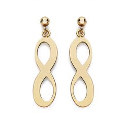 Pendientes Oro 18kts Infinity 20X6mm Presión 18651