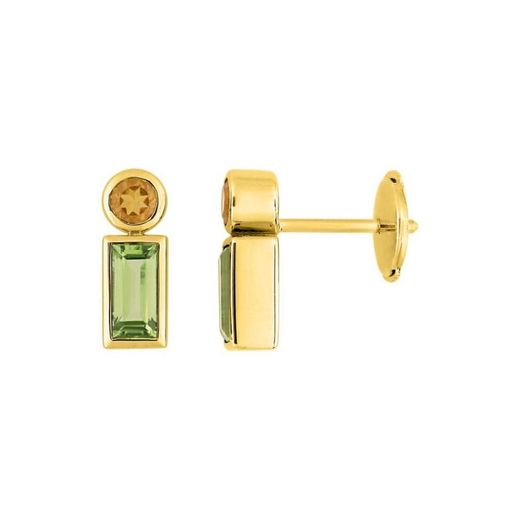 Boucles d'oreilles en or 18 carats Joelli (18)J20010.B0 Péridot chromatique et citrine