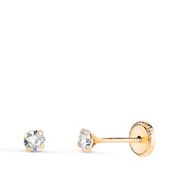 Pendientes Oro 18kts N5692-3AT Circonita 3mm