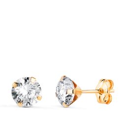 Pendientes Oro 18kts N5692-6AP Circonita 6mm