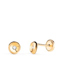 Pendientes Oro 18Kts N5965-3AT Redondos Circonitas