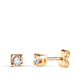 Pendientes Oro 18Kts P1896.010-1OAP Diamantes Talla Brillante 2,75 mm 0,20qt si-h