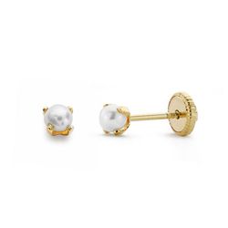 Pendientes Oro 18kts Perla 8695-P