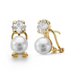 Pendientes Oro 18kts Perla Cultivada 7,5-8mm 11231