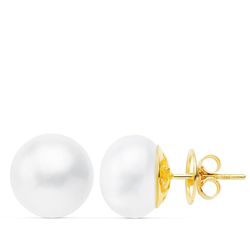 Pendientes Oro 18kts 12-13mm 15687 Perla